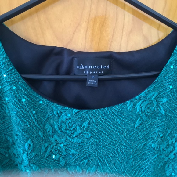 Sz10 Green Fit ‘n Flare Dress NWOT - Picture 5 of 8